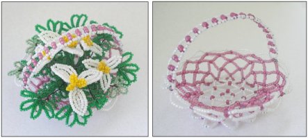 Miniature Beaded Basket