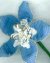 Baby Blue Beaded Flower Pattern