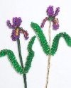 Miniature Iris Beaded Flower Pattern