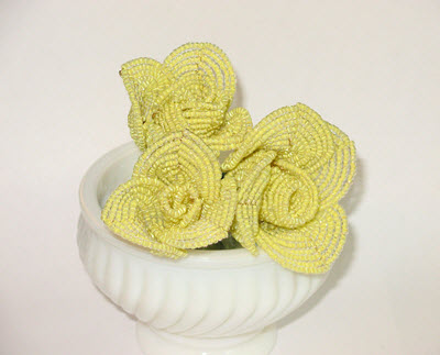 French Beaded Rose Centers